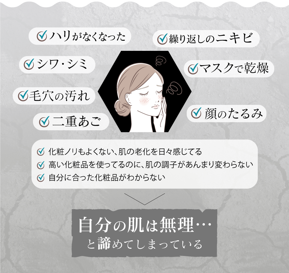 ニキビなど肌荒れの原因